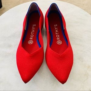 Rothy’s Point Chili Red size 7.5 - Retired color!